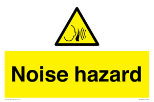 Warning: Noise hazard